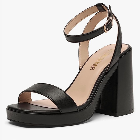 Dreampairs Shoes - New Dreampairs black 4 inch square heel
